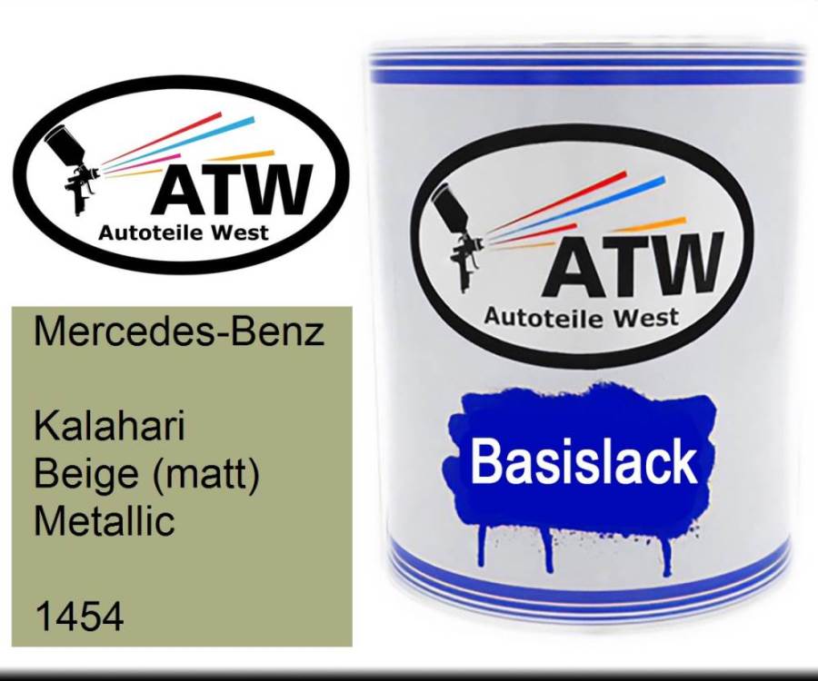 Mercedes-Benz, Kalahari Beige (matt) Metallic, 1454: 1L Lackdose, von ATW Autoteile West.